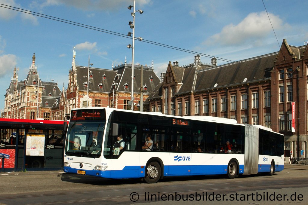 GVB 356 mit der Linie 35.
Aufgenommen am Bahnhof Amsterdam Central, 15.9.2011.