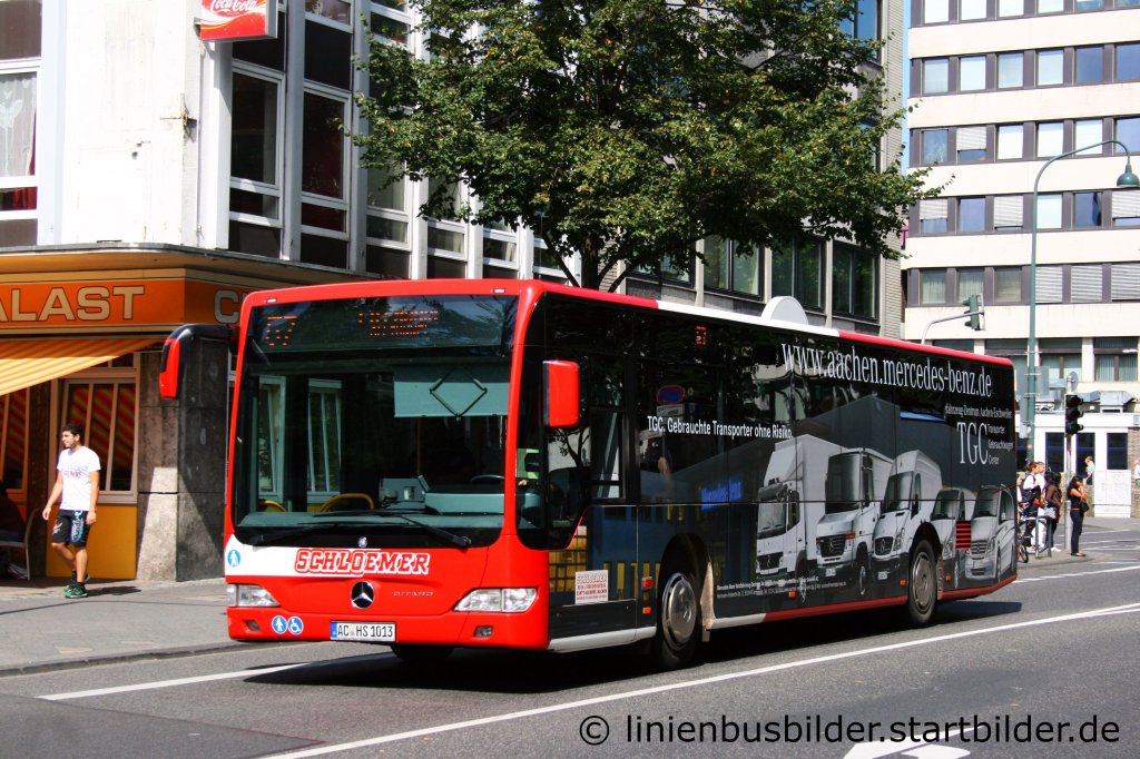 Schloemer (AC HS 1013) mit der Linie 57.
Aufgenommen am Luisenbrunnen in Aachen, 17.08.2011.