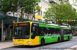 Bremerhaven Bus 0725 mit sehr Grner Werbung fr Pro Natur.