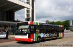 Veolia Transport 5149 mit Werbung fr den Gratis Shop Bus.
Aufgenommen am Bahnhof Venlo Central, 23.6.2011.