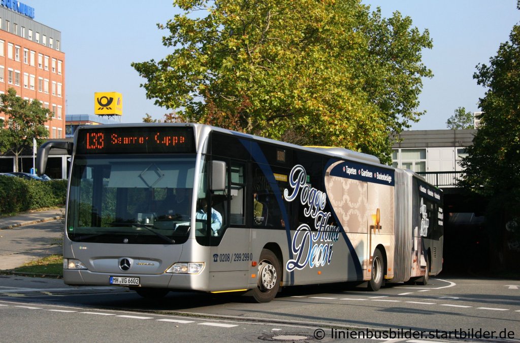 MVG 6602 (MH VG 6602) mit Werbung fr Pogge Home.
Aufgenommen am HBF Mlheim/Ruhr, 13.10.2010.